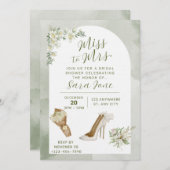 Elegant Miss to Mrs Bridal Shower Invitation Kaart (Voorkant / Achterkant)
