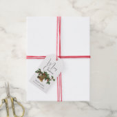 Elegant  Mistletoe Bell Vrolijk Kerstfeest Cadeaulabel (Met Touw)