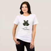Elegant Mistletoe Christmas Bow Tri-Blend Shirt (Voorkant volledig)