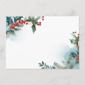 Élégant Mistletoe de Noël Moving Faire-part (Dos)