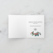 Elegant Mistletoe Dee Kerstmis Corporate Greeting Feestdagen Kaart (Binnen)