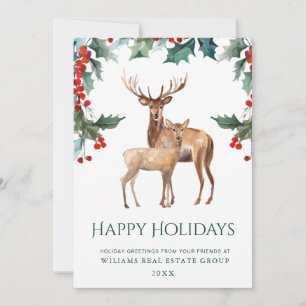 Elegant Mistletoe Dee Kerstmis Corporate Greeting Feestdagenkaart