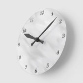 Elegant Misty Silver Pearl Clock Bath Accessoire Ronde Klok (Hoek)
