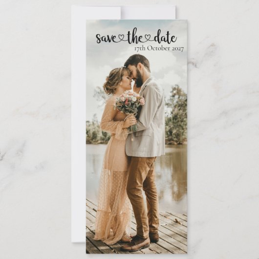 Elegant Mobiel & Print-Friendly Save the Date Kaart (Voorkant)