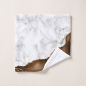 Elégant Mocha Brown Agate Gold Parties scintillant (Gant de toilette)