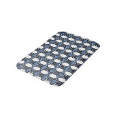 Elegant Mod Blue Abstract Scarab Pattern Badmat (Gekanteld)