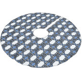 Elegant Mod Blue Abstract Scarab Pattern Kerstboom Rok (Gekanteld)