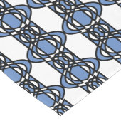 Elegant Mod Blue Abstract Scarab Pattern Korte Tafelloper (Hoek)