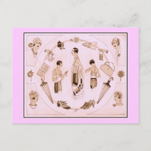 Elegant Mode 1920 Briefkaart