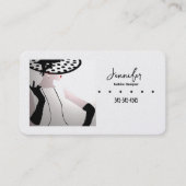 Elegant Mode Designer Polka Dot Pet Visitekaartje (Voorkant)