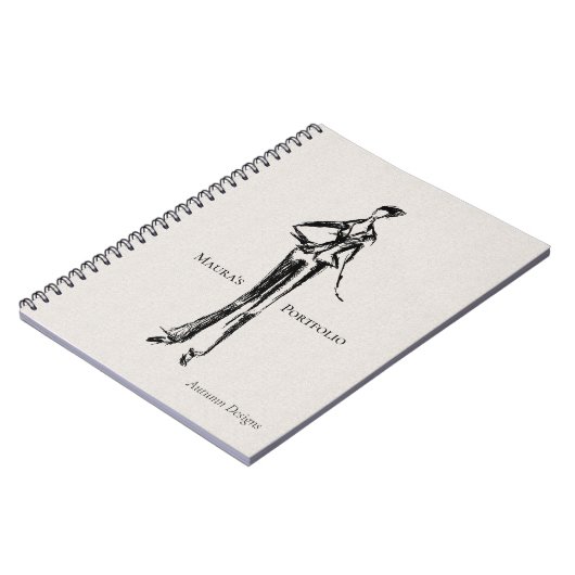 Elegant Mode Designer Portfolio Sketch Notitieboek (Linkerzijde)
