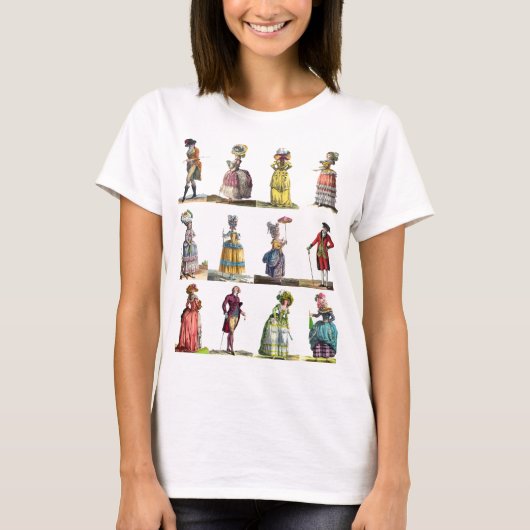 Elegant Mode Regency Marie Antoinette T-shirt (Voorkant)