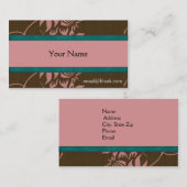 Élégant modèle Carte de visite Floral (Devant / Derrière)