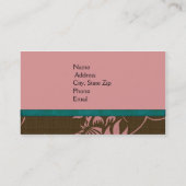 Élégant modèle Carte de visite Floral (Dos)