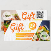 Élégant modèle chèque cadeau promotion restaurant (Devant / Derrière)
