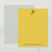 Élégant Modèle couleur personnalisé monogramme man (Devant / Derrière)