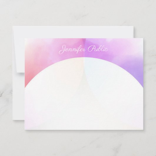 Élégant Modèle d'aquarelle moderne Monogramme (Dos)