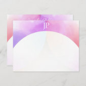 Élégant Modèle d'aquarelle moderne Monogramme (Devant / Derrière)