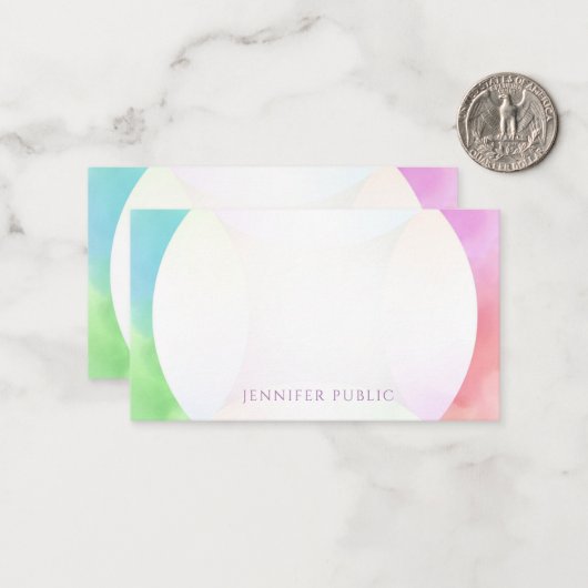 Élégant Modèle d'aquarelle Monogramme à main (Devant/Arrière en situation)