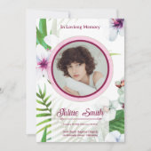 Élégant Modèle de carte de programme funéraire (Devant)