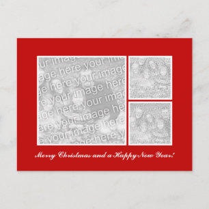 Élégant modèle de carte postale photo de Noël