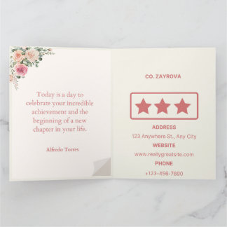 Élégant Modèle de la carte d'invitation de graduat