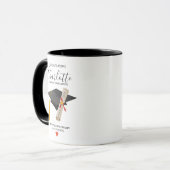 Élégant modèle de mug avec nom de diplômé pour la  (Devant gauche)