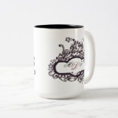 ÉLÉGANT MODÈLE DE MUG MONOGRAMMMEE (Devant droit)