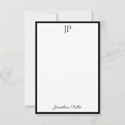 Élégant Modèle de script de calligraphie de monogr (Devant)