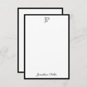 Élégant Modèle de script de calligraphie de monogr (Devant / Derrière)