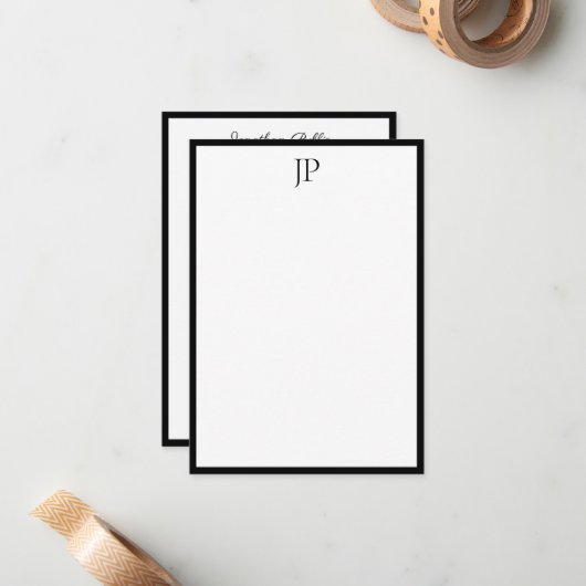 Élégant Modèle de script de calligraphie monograph (Devant/Arrière en situation)