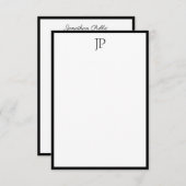 Élégant Modèle de script de calligraphie monograph (Devant / Derrière)