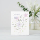 Élégant Modèle d'invitation Baby shower (Debout devant)