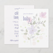 Élégant Modèle d'invitation Baby shower (Devant / Derrière)