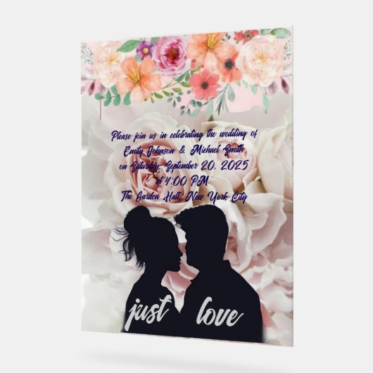 Élégant Modèle d'invitation de mariage (Angle)