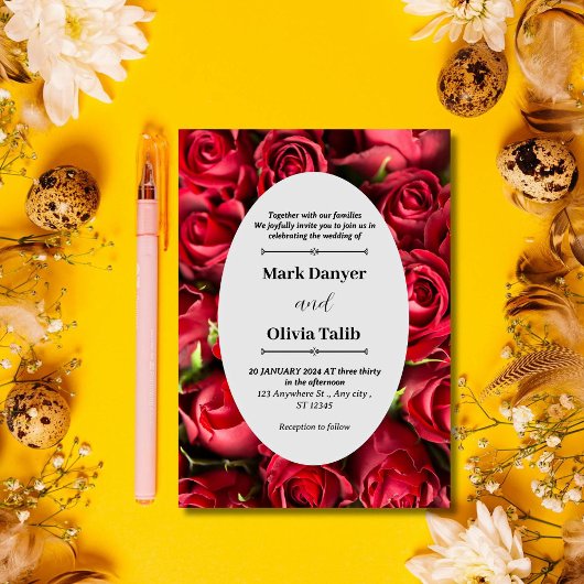 Élégant Modèle du Faire-part de mariage du tableau