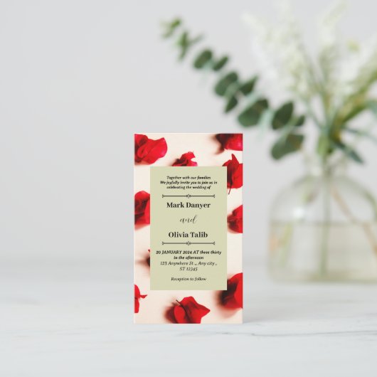 Élégant Modèle du Faire-part de mariage du tableau (Debout devant)