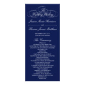 Élégant Modèle du programme de mariage bleu et bla (Devant)