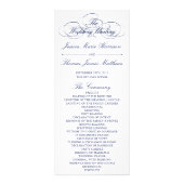 Élégant Modèle du programme de mariage bleu et bla (Devant)