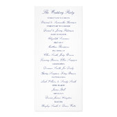 Élégant Modèle du programme de mariage bleu et bla (Dos)