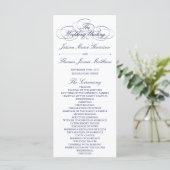 Élégant Modèle du programme de mariage bleu et bla (Debout devant)