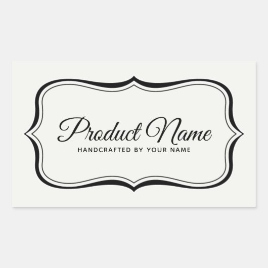 Élégant Modèle Étiquette de produits frontaliers (Devant)