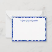 Élégant modèle floral bleu chic personnalisé (Devant)