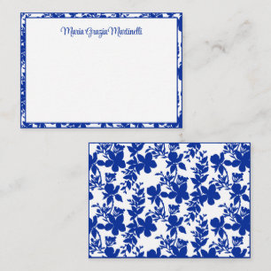 Élégant modèle floral bleu chic personnalisé