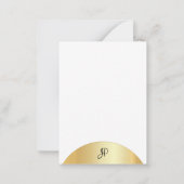 Élégant Modèle manuscrit Monogrammé Faux Gold (Dos)