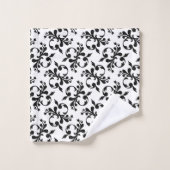 Elégant modèle noir & blanc français Damask (Gant de toilette)