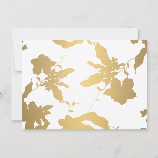 Elégant modèle or floral blanc certificat cadeau c (Dos)