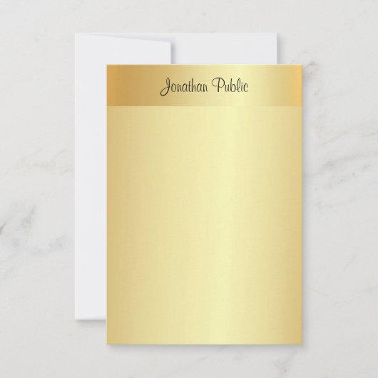 Élégant Modèle Or manuscrit Nom du script (Devant)