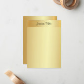 Élégant Modèle Or manuscrit Nom du script (Devant/Arrière en situation)