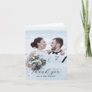 Élégant Modèle photo de script Plier Carte de reme